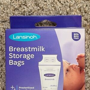 Lansinoh Breastmilk Storage Bags - Blue and White